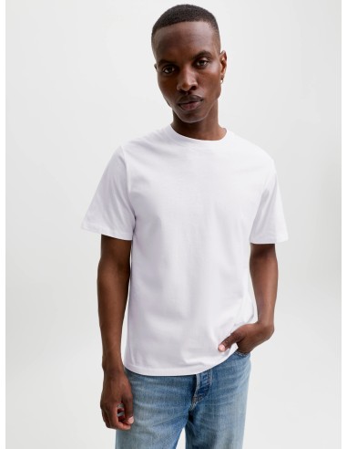 JJEORGANIC BASIC TEE SS O-NECK NOOS White SLIM