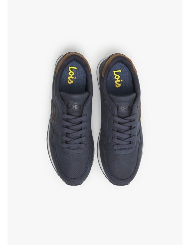 Sneakers casual running combinado marino Lois