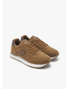 Sneakers casual running combinado marrón Lois 2