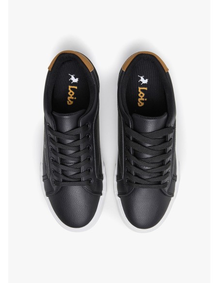 Bambas Tenis cordoneras negra Lois 61415