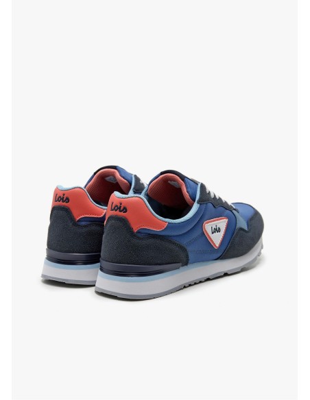 Sneaker casual running combinado marino Lois 64527