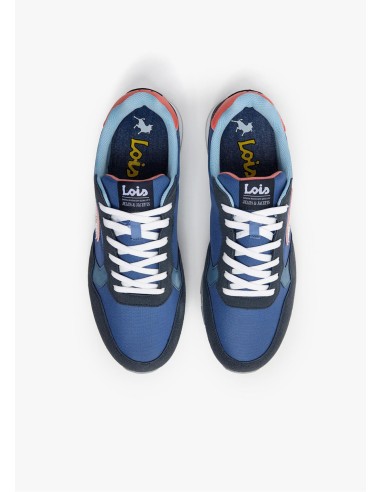 Sneaker casual running combinado marino Lois 64527