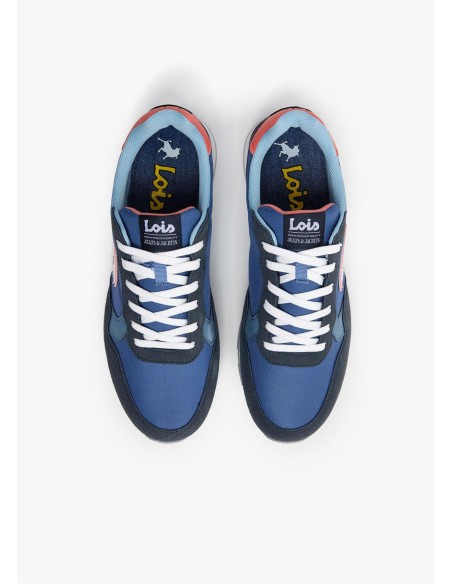 Sneaker casual running combinado marino Lois 64527