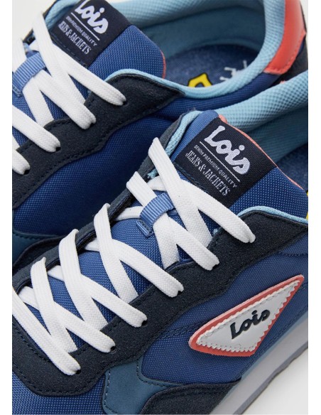 Sneaker casual running combinado marino Lois 64527