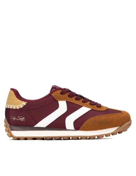 Zapatilla de mujer plano Teddy Smith 121138  Burdeos