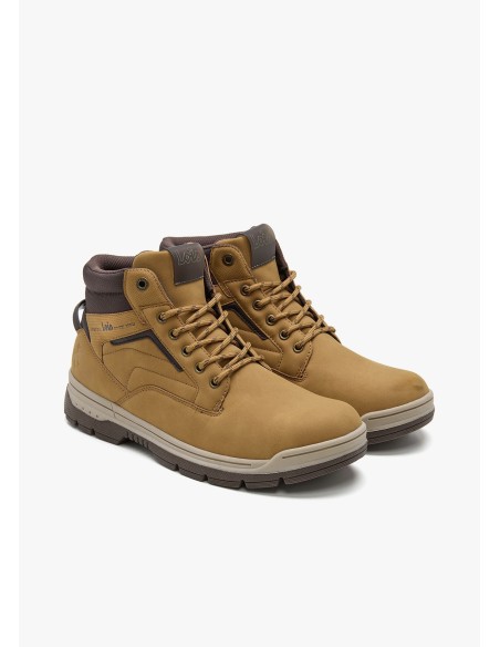 Bota Casual detalle texturas marrón 64558 Camel
