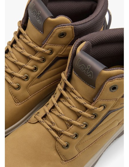 Bota Casual detalle texturas marrón 64558 Camel