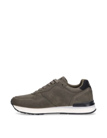 Sneakers casual running combinado Kaki Lois 64400