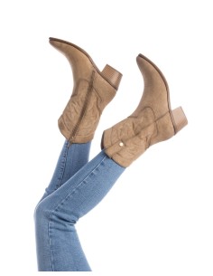 Botin de mujer con tacón Xti 144307 Beige 2