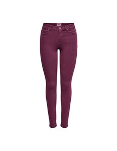 PANTALONES SKINNY onlWAUW Tawny Port/Burdeos