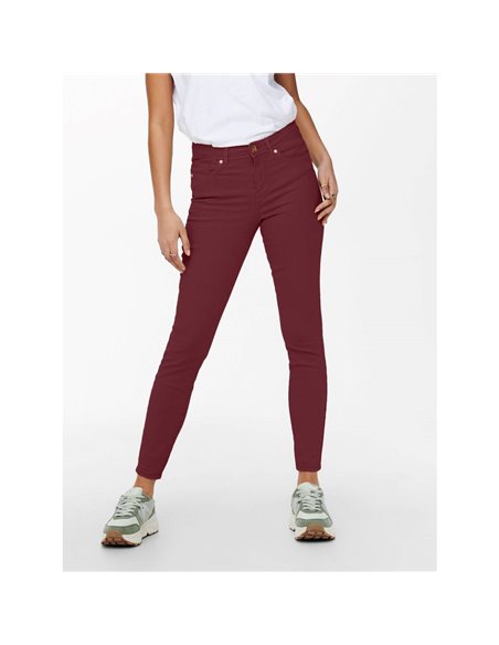PANTALONES SKINNY onlWAUW Tawny Port/Burdeos