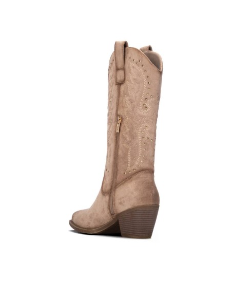 Bota de mujer con tacón Xti 146102 Beige