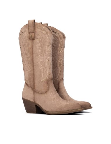 Bota de mujer con tacón Xti 146102 Beige