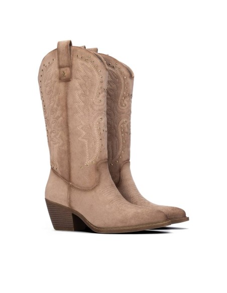 Bota de mujer con tacón Xti 146102 Beige