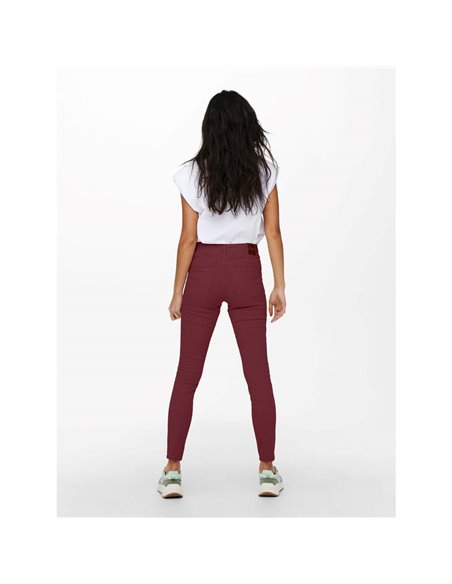 PANTALONES SKINNY onlWAUW Tawny Port/Burdeos
