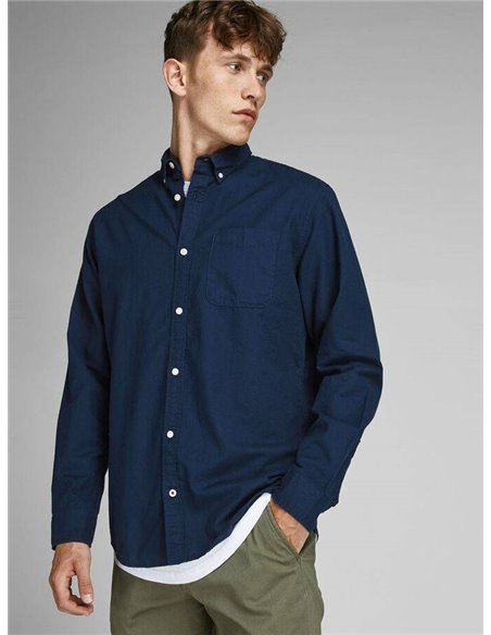 CAMISA DE MANGA LARGA JJEOXFORD Navy Blazer/Marino