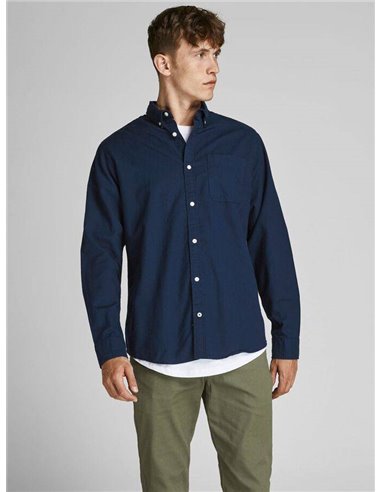 CAMISA DE MANGA LARGA JJEOXFORD Navy Blazer/Marino