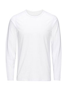 CAMISETA BÁSICA DE MANGA LARGA JJEBASIC OPT White/Blanco