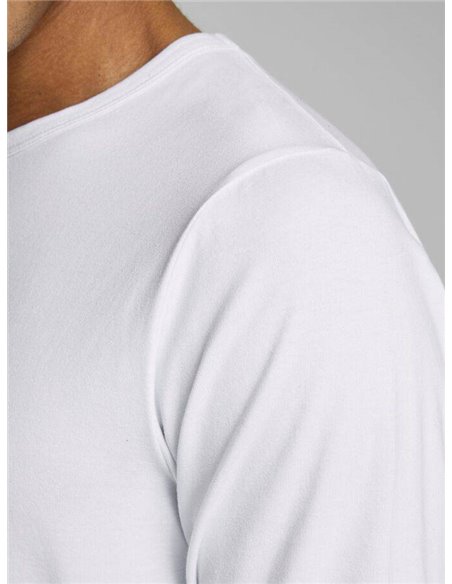 CAMISETA BÁSICA DE MANGA LARGA JJEBASIC OPT White/Blanco