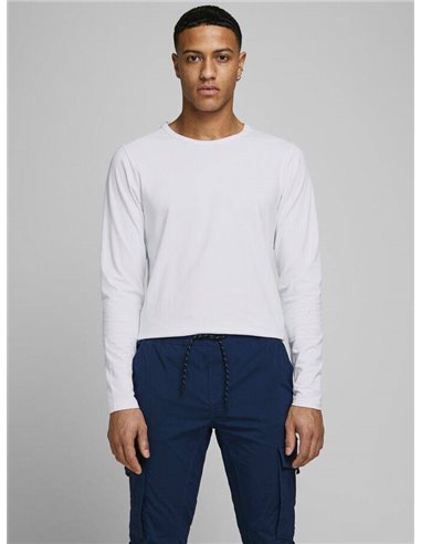 CAMISETA BÁSICA DE MANGA LARGA JJEBASIC OPT White/Blanco