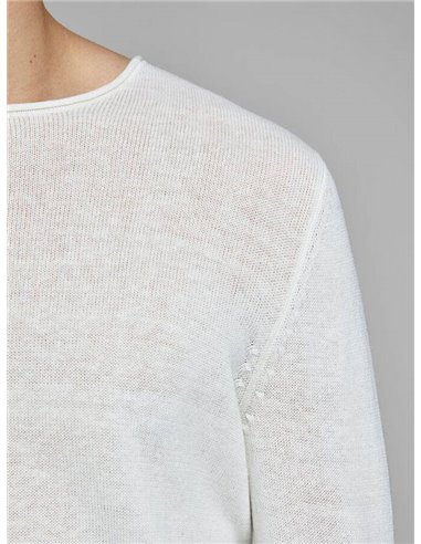 JERSEY DE PUNTO A BASE DE LINO JJELINEN Blanc de Blanc/Blanco