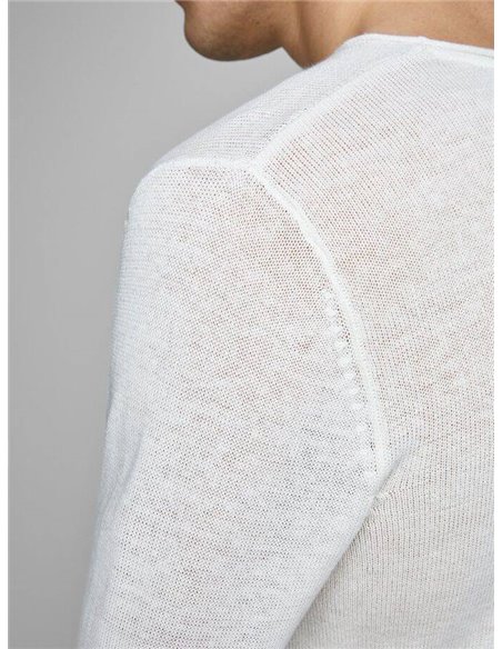JERSEY DE PUNTO A BASE DE LINO JJELINEN Blanc de Blanc/Blanco
