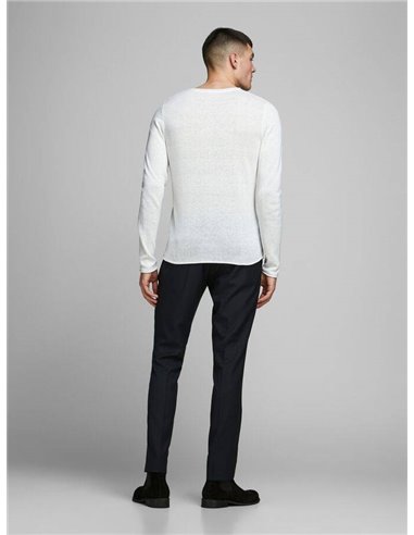 JERSEY DE PUNTO A BASE DE LINO JJELINEN Blanc de Blanc/Blanco