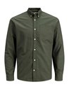 CAMISA DE MANGA LARGA JJEOXFORD Forest Night/Kaki