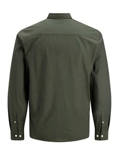 CAMISA DE MANGA LARGA JJEOXFORD Forest Night/Kaki 2