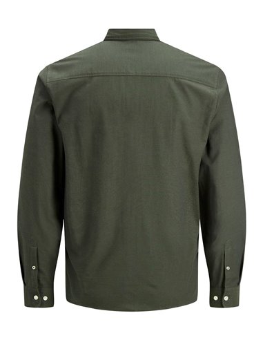 CAMISA DE MANGA LARGA JJEOXFORD Forest Night/Kaki