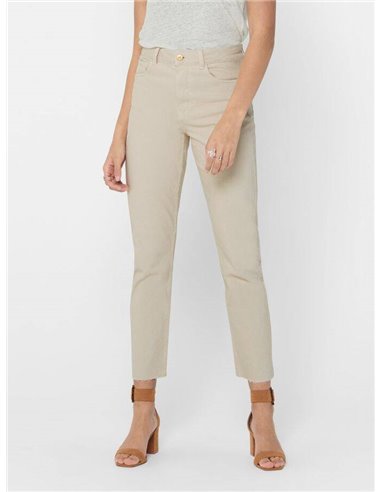 PANTALÓN DE TALLE ALTO onlEMILY Ecru/Beige