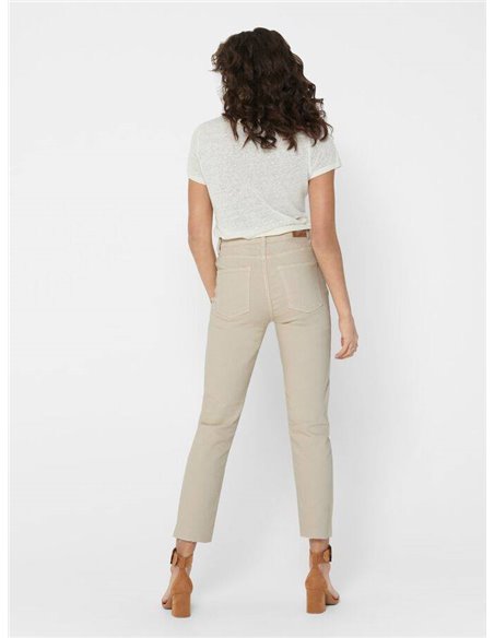 PANTALÓN DE TALLE ALTO onlEMILY Ecru/Beige