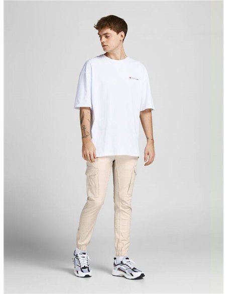 PANTALÓN CARGO JPSTPAUL Moonbeam/Beige
