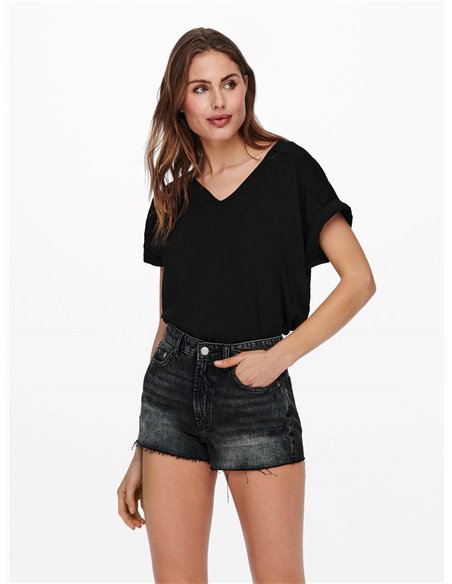 TOP DE CORTE HOLGADO JDYRACHEL Black/Negro