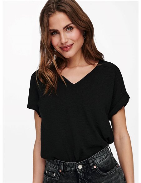 TOP DE CORTE HOLGADO JDYRACHEL Black/Negro
