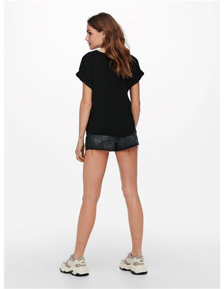 TOP DE CORTE HOLGADO JDYRACHEL Black/Negro