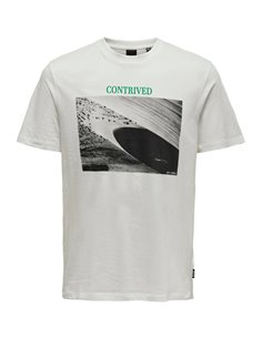 CAMISETA ONSJAKE PHOTO Cloud Dancer/Blanco