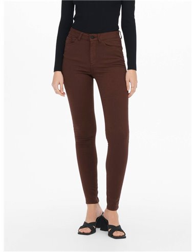 PANTALÓN SKINNY JDYLARA Brown Stone/Marrón