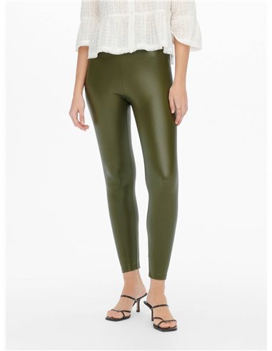 LEGGINGS DE PIEL SINTÉTICA JDYSTINE Dark Olive/Verde Oliva