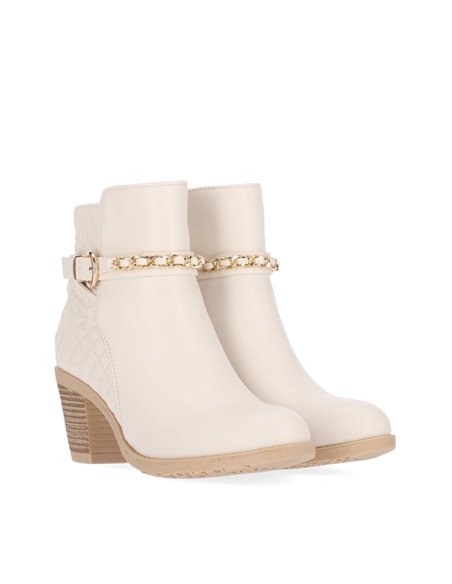 BOTIN TACÓN KURAZO 27 CHIKA10 Beige/Beige