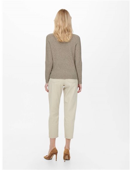 JERSEY DE PUNTO onlRICA Beige/Beige