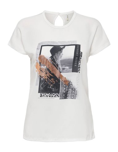 CAMISETA onlFLORA Cloud Dancer/Blanco