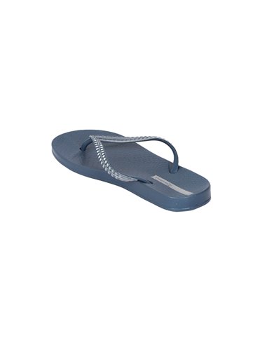 MESH IV chanclas de dedo planas de mujer azul