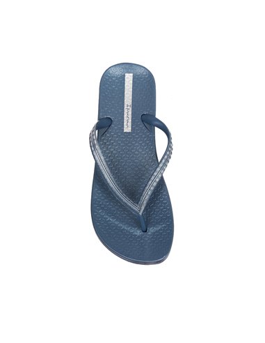 MESH IV chanclas de dedo planas de mujer azul