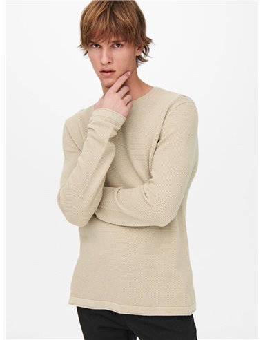 JERSEY DE PUNTO ONSPANTER Silver Lining/Beige