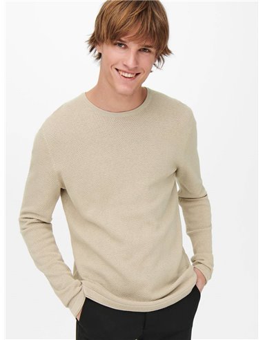 JERSEY DE PUNTO ONSPANTER Silver Lining/Beige