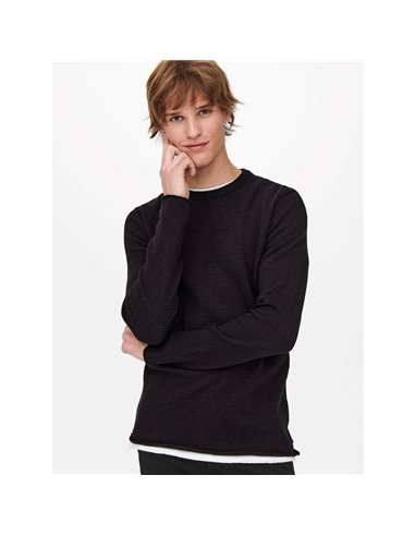 JERSEY DE PUNTO ONSNIGUEL 12 STRIPE Black/Negro