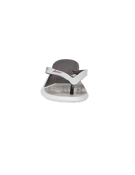 R1 ENERGY PLUS III AD chanclas de dedo planas de hombre con estampado urban blanco, negro y gris