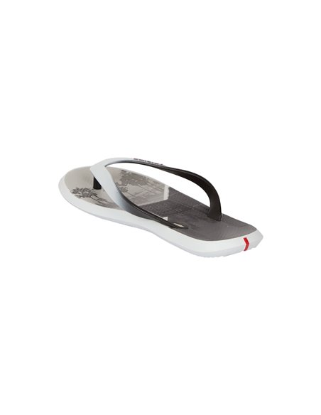 R1 ENERGY PLUS III AD chanclas de dedo planas de hombre con estampado urban blanco, negro y gris