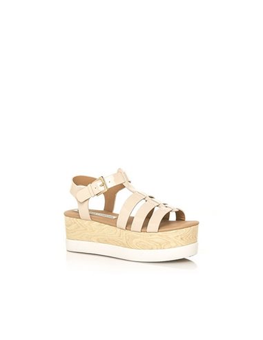 SANDALIAS CON PLATAFORMA LIBBY PATENT NUDE MUSTANG